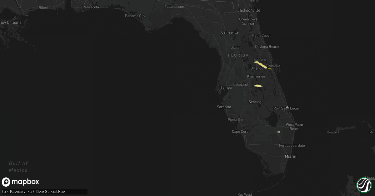 Hail map in Florida on May 12, 2026