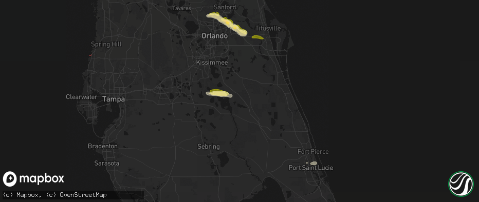 Hail map in Kenansville, FL on May 12, 2026