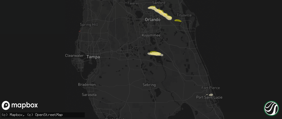 Hail map in Lake Wales, FL on May 12, 2026