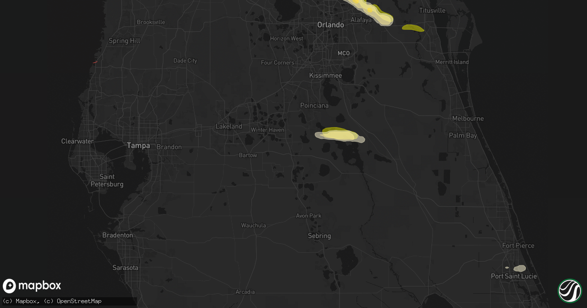 Hail map in Lake Wales, FL on May 12, 2026