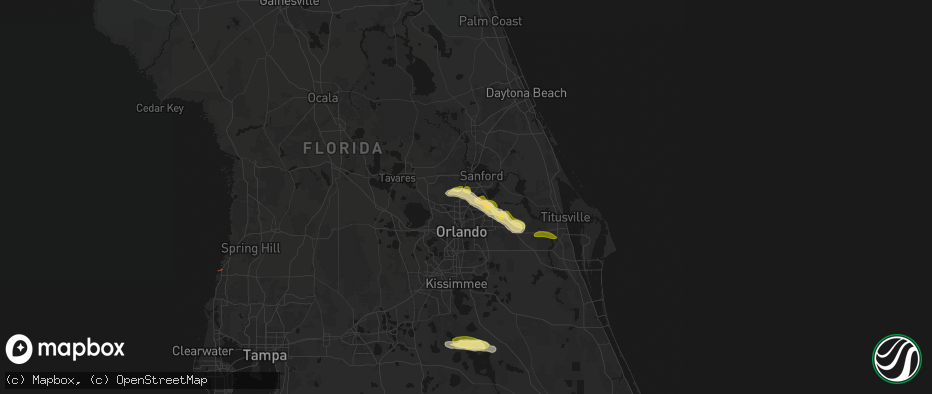 Hail map in Longwood, FL on May 12, 2026