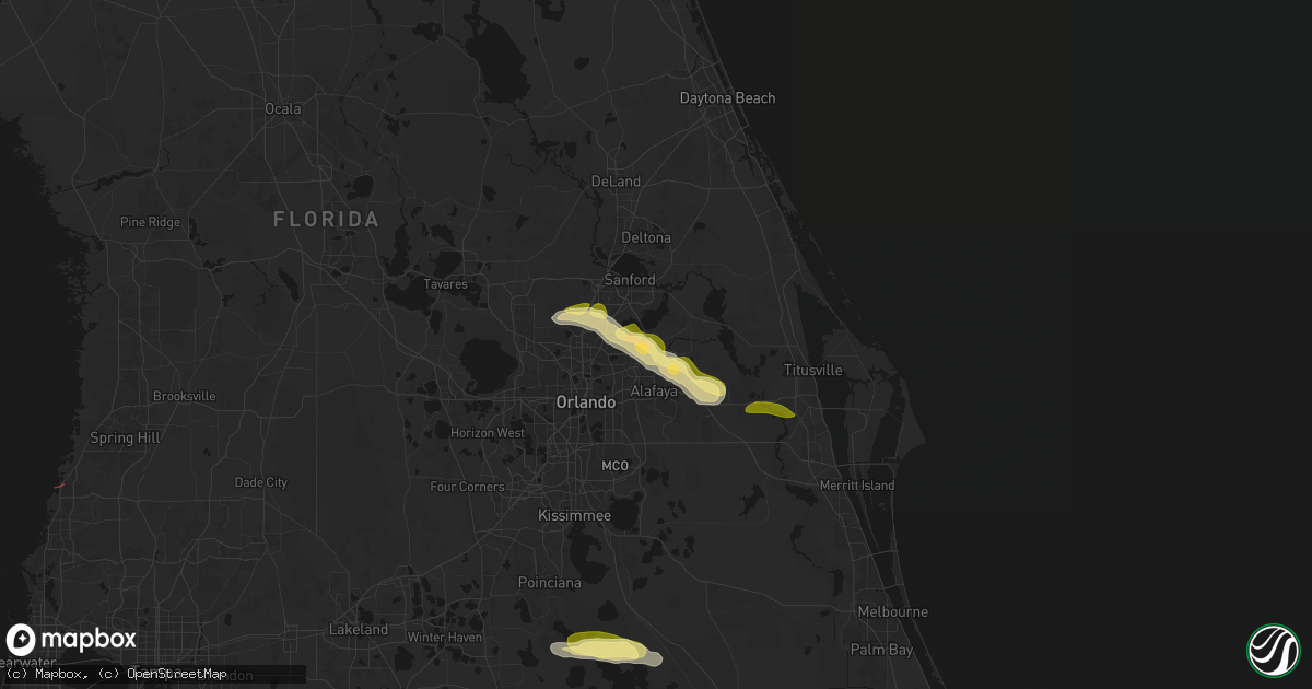Hail map in Oviedo, FL on May 12, 2026