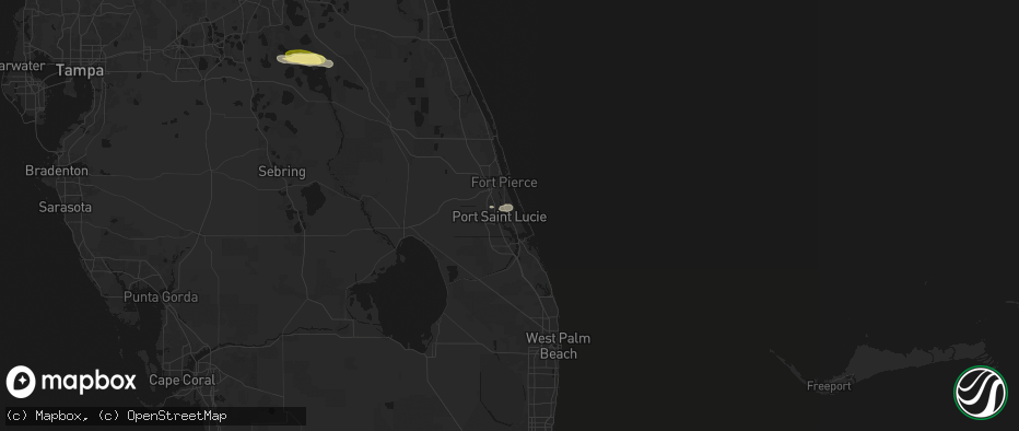 Hail map in Port Saint Lucie, FL on May 12, 2026