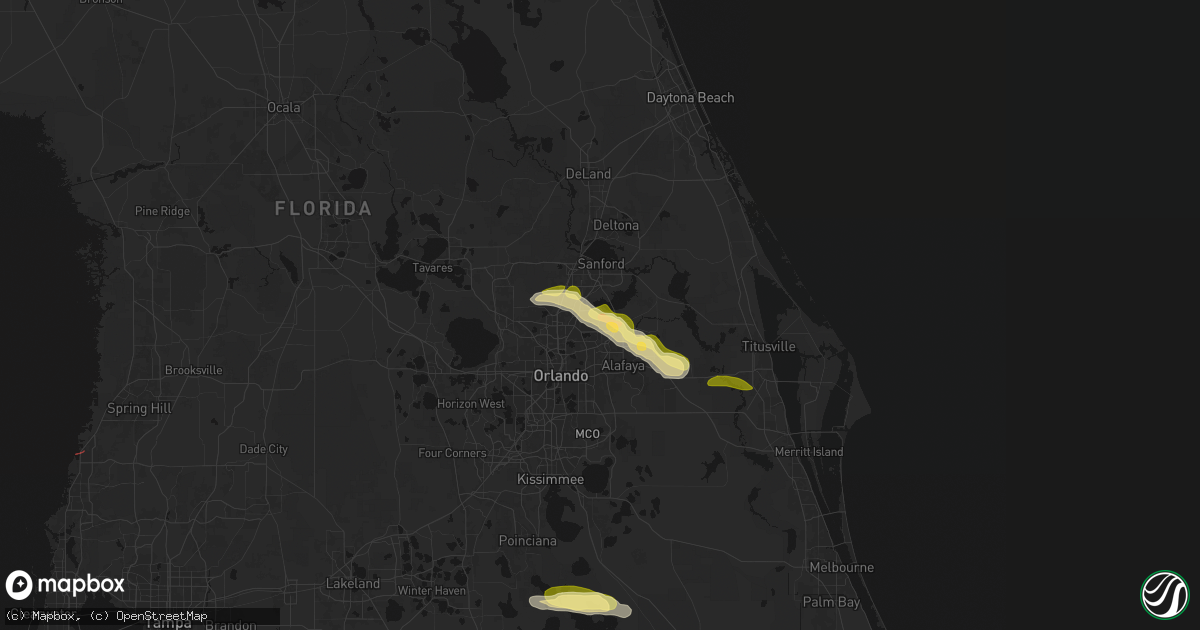 Hail map in Winter Springs, FL on May 12, 2026