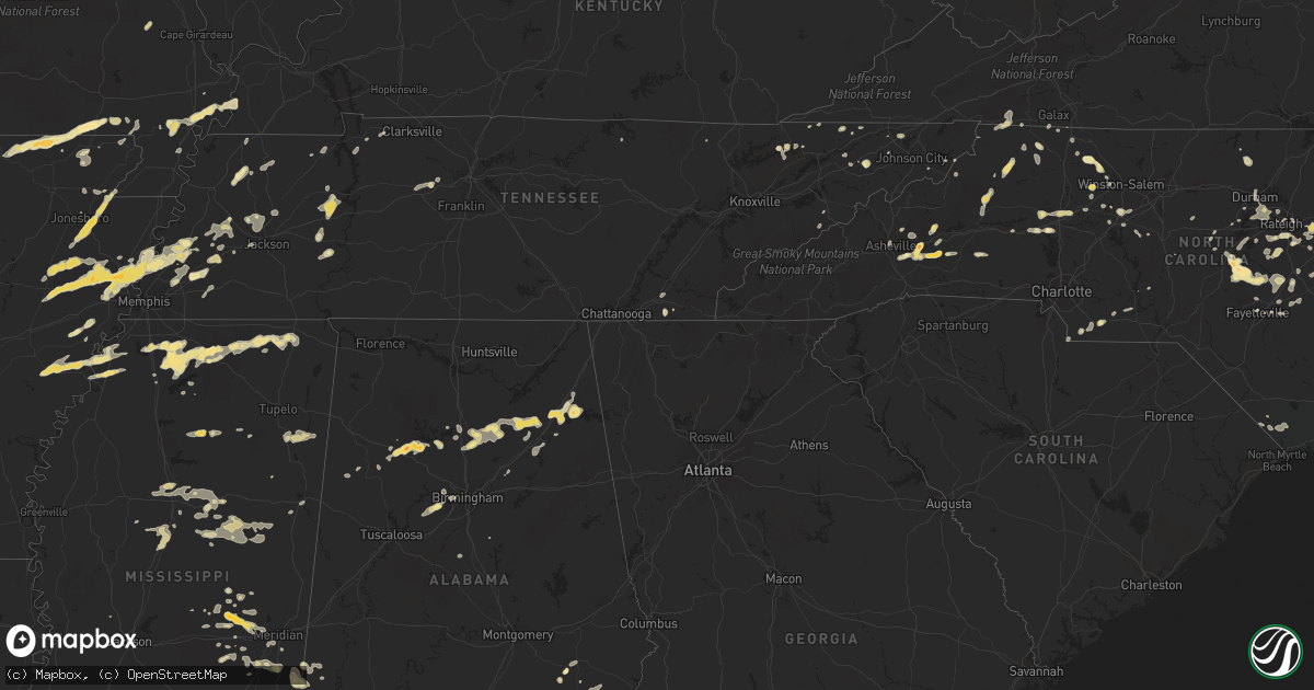 Hail map in Pennsylvania on May 13, 2011