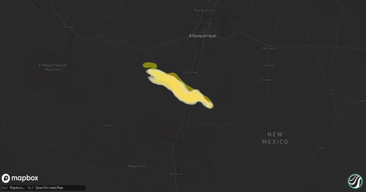 Hail map in Belen, NM on May 13, 2012