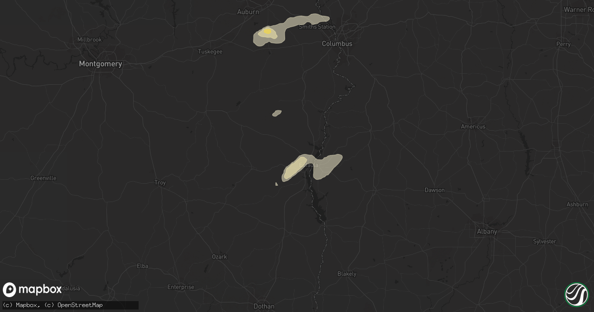 Hail map in Eufaula, AL on May 13, 2012