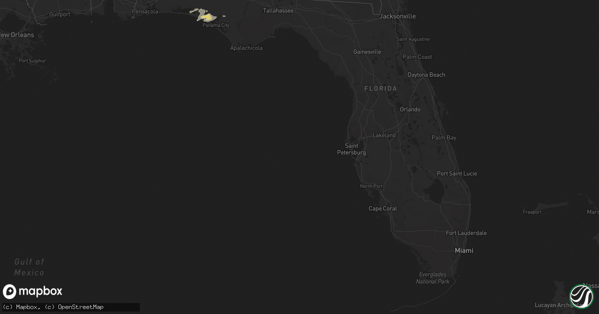Hail map in Florida on May 13, 2012