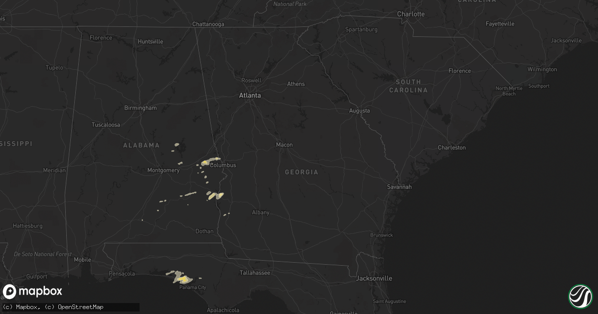 Hail map in Georgia on May 13, 2012
