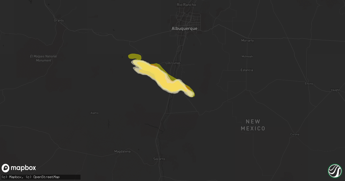 Hail map in Jarales, NM on May 13, 2012