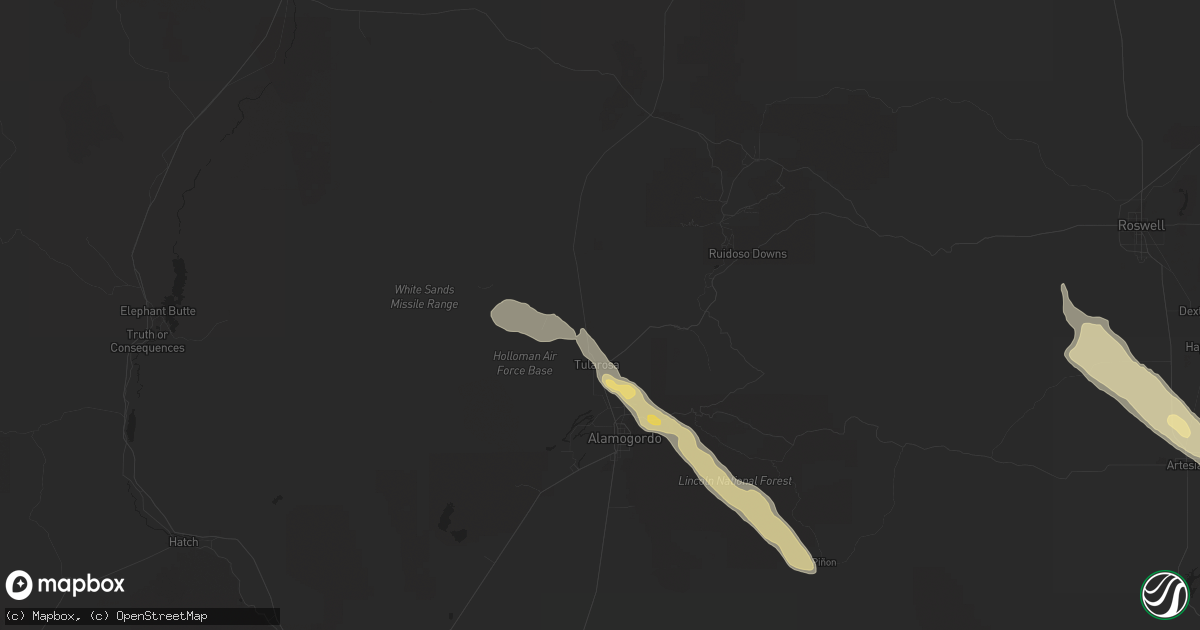 Hail map in Tularosa, NM on May 13, 2012