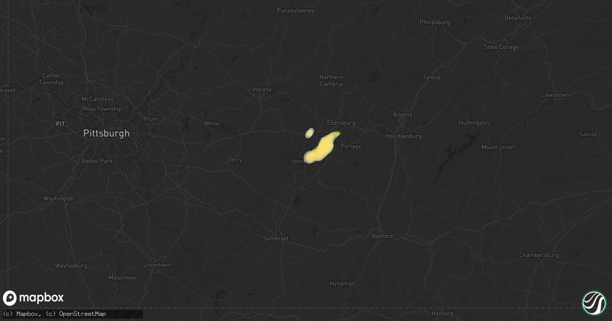 Hail map in Johnstown, PA on May 13, 2014