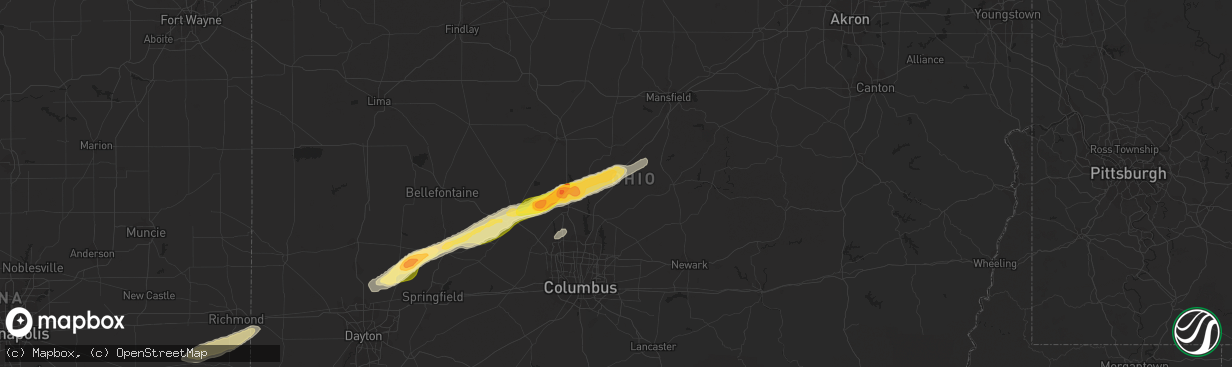 Hail map in Marengo, OH on May 13, 2014