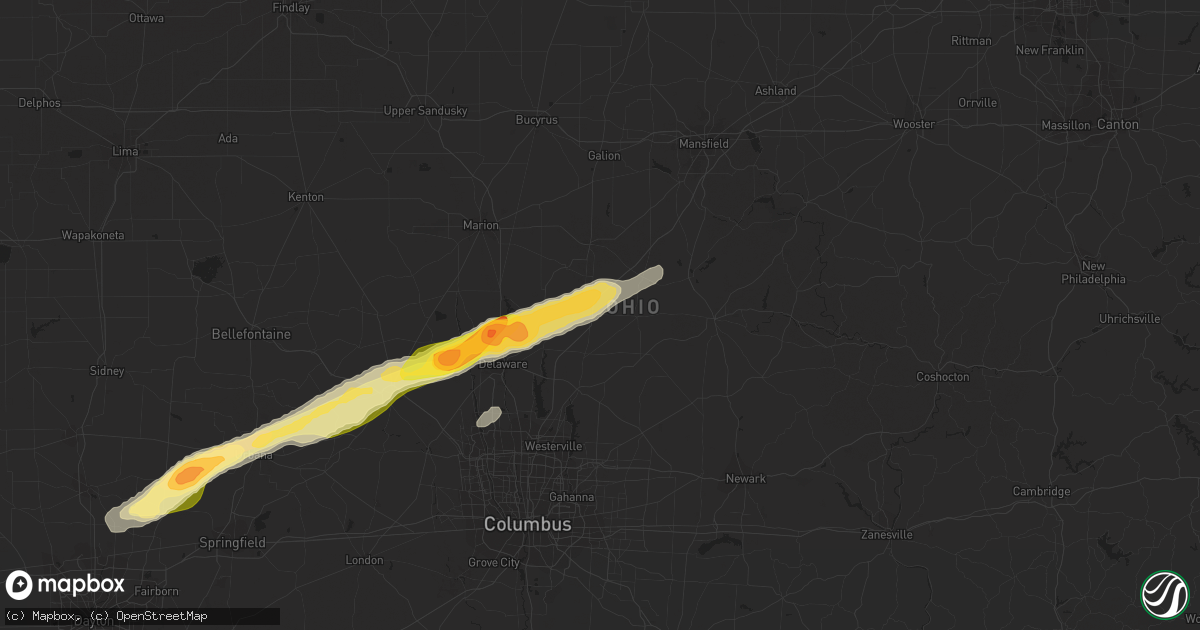 Hail map in Marengo, OH on May 13, 2014