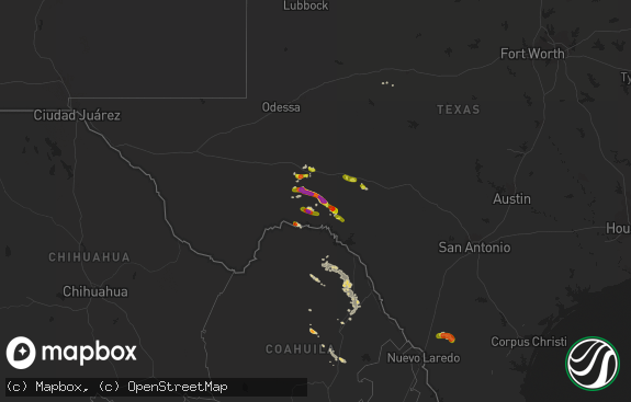 Hail map preview on 05-13-2015