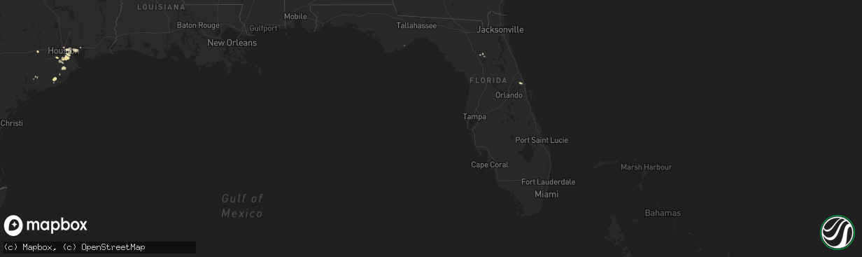 Hail map in Florida on May 13, 2016