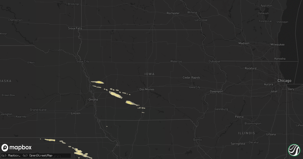 Hail map in Iowa on May 13, 2016