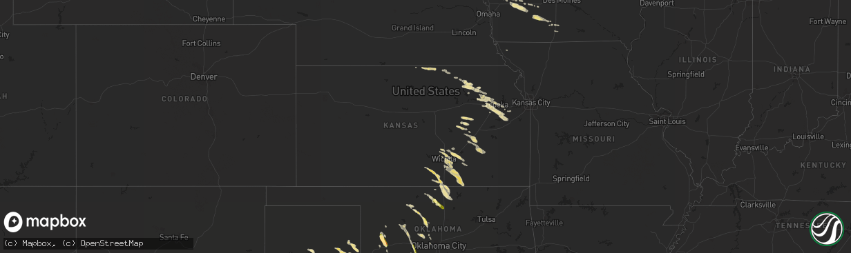 Hail map in Kansas on May 13, 2016