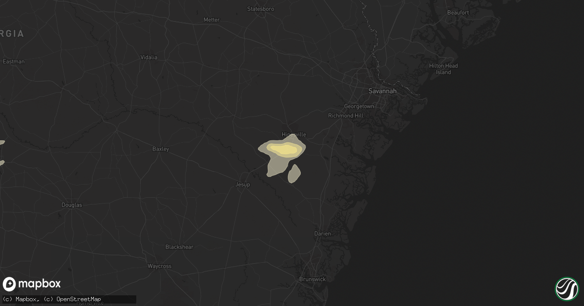 Hail map in Allenhurst, GA on May 13, 2017
