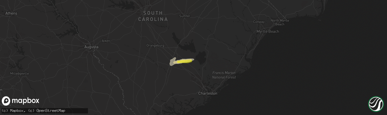 Hail map in Cross, SC on May 13, 2017