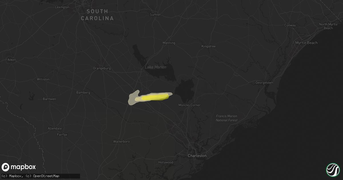 Hail map in Cross, SC on May 13, 2017