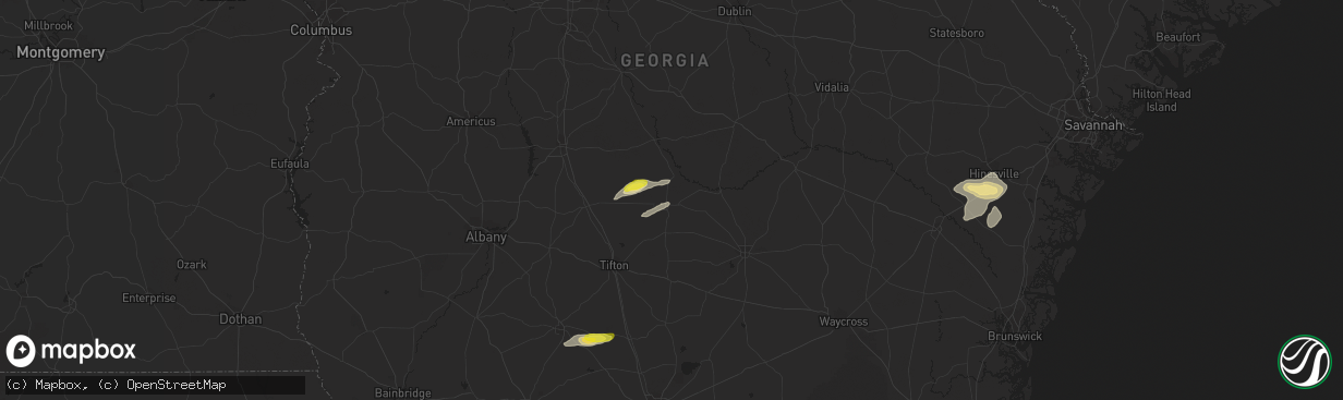 Hail map in Fitzgerald, GA on May 13, 2017