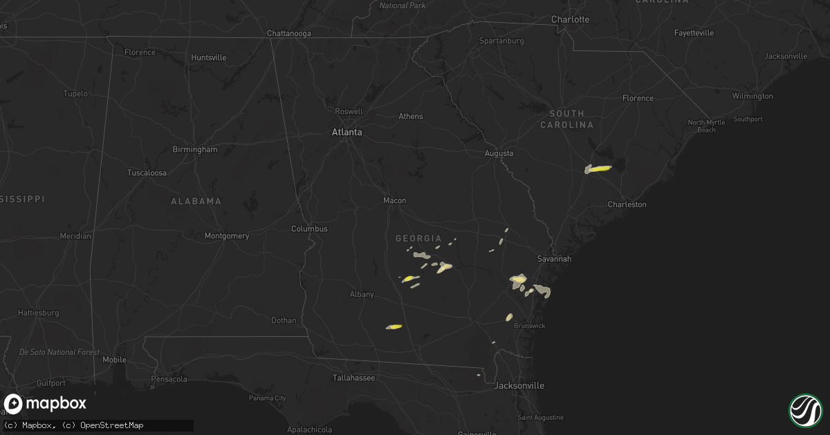 Hail map in Georgia on May 13, 2017