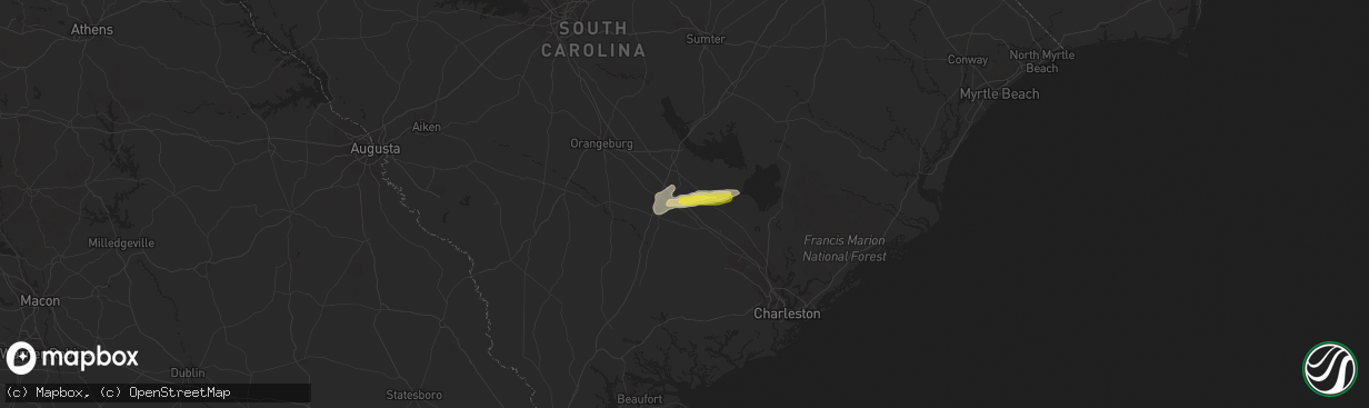 Hail map in Harleyville, SC on May 13, 2017