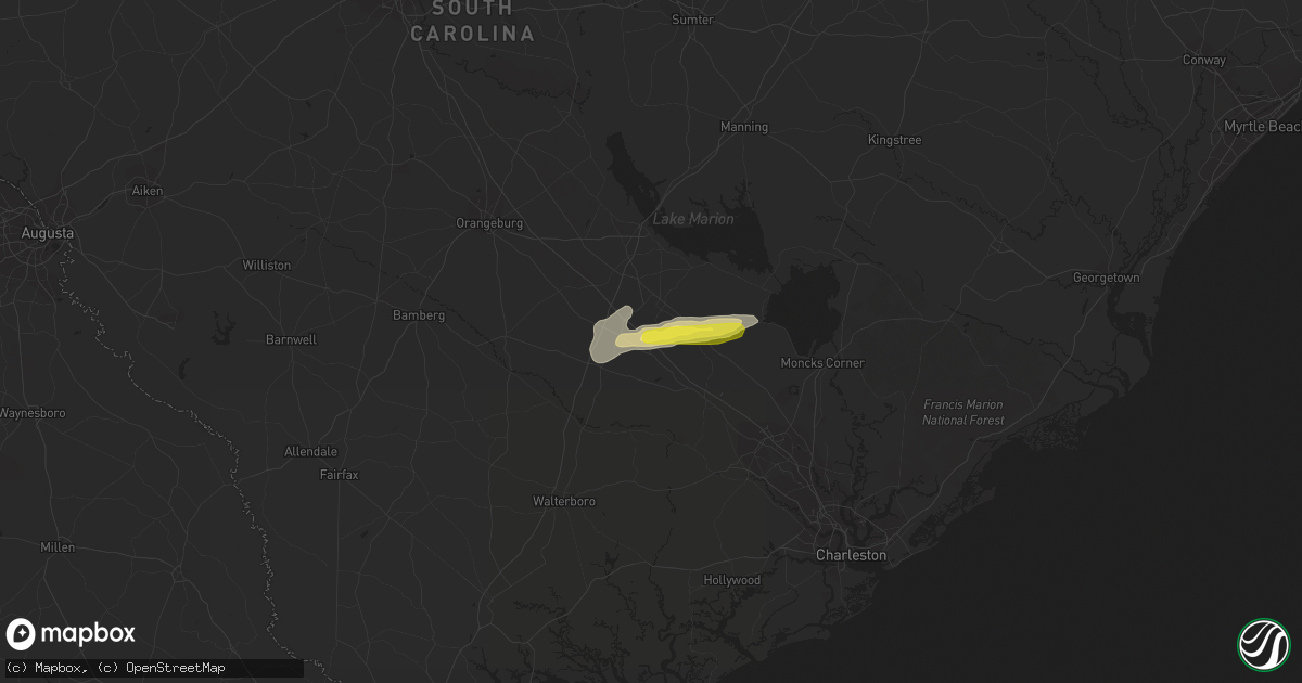 Hail map in Harleyville, SC on May 13, 2017
