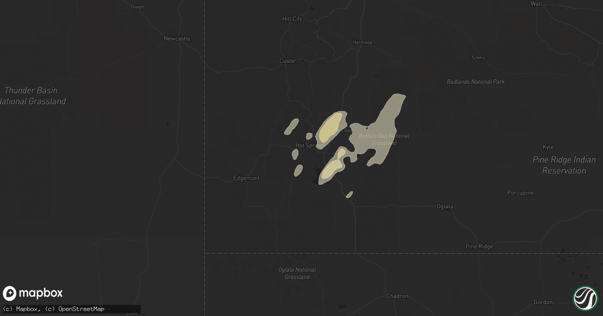 Hail map in Hot Springs, SD on May 13, 2017