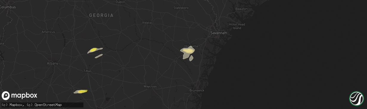 Hail map in Ludowici, GA on May 13, 2017