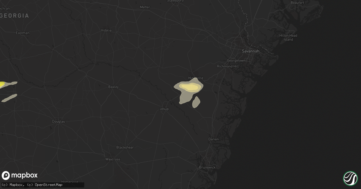 Hail map in Ludowici, GA on May 13, 2017