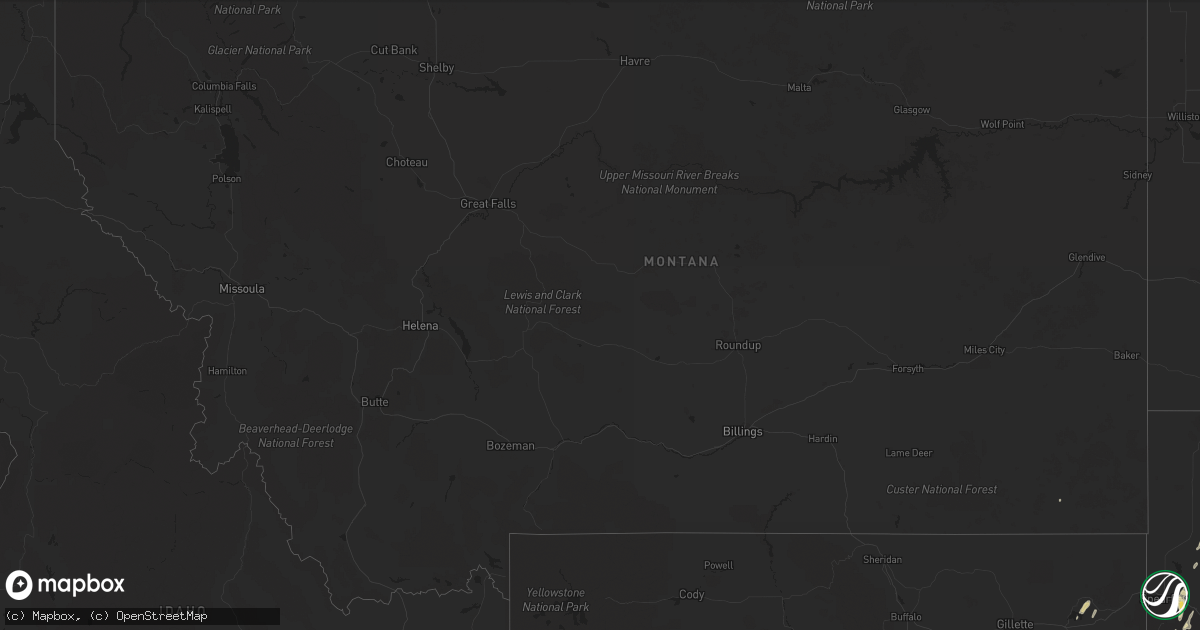 Hail map in Montana on May 13, 2017
