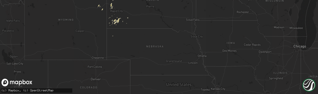 Hail map in Nebraska on May 13, 2017