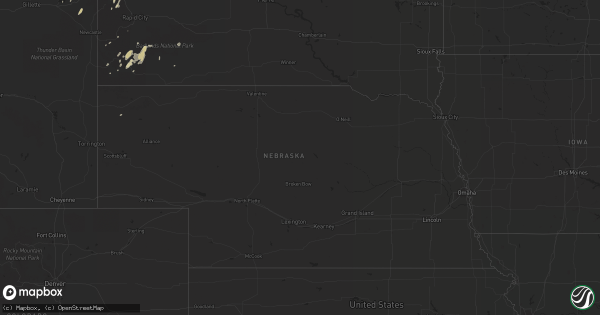 Hail map in Nebraska on May 13, 2017