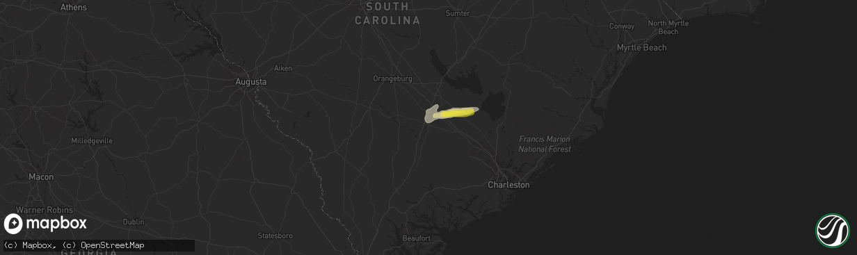 Hail map in Saint George, SC on May 13, 2017