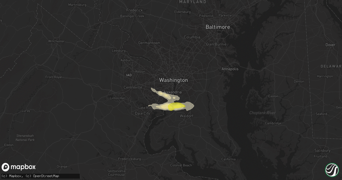 Hail map in Alexandria, VA on May 13, 2018