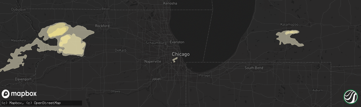 Hail map in Chicago, IL on May 13, 2018