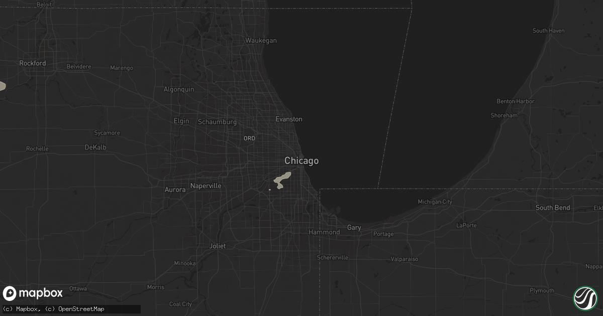 Hail map in Chicago, IL on May 13, 2018