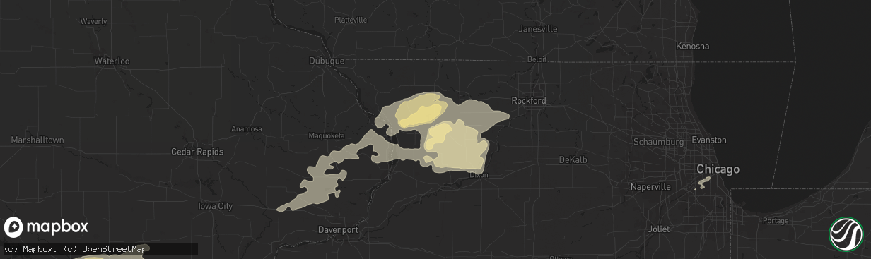 Hail map in Lanark, IL on May 13, 2018