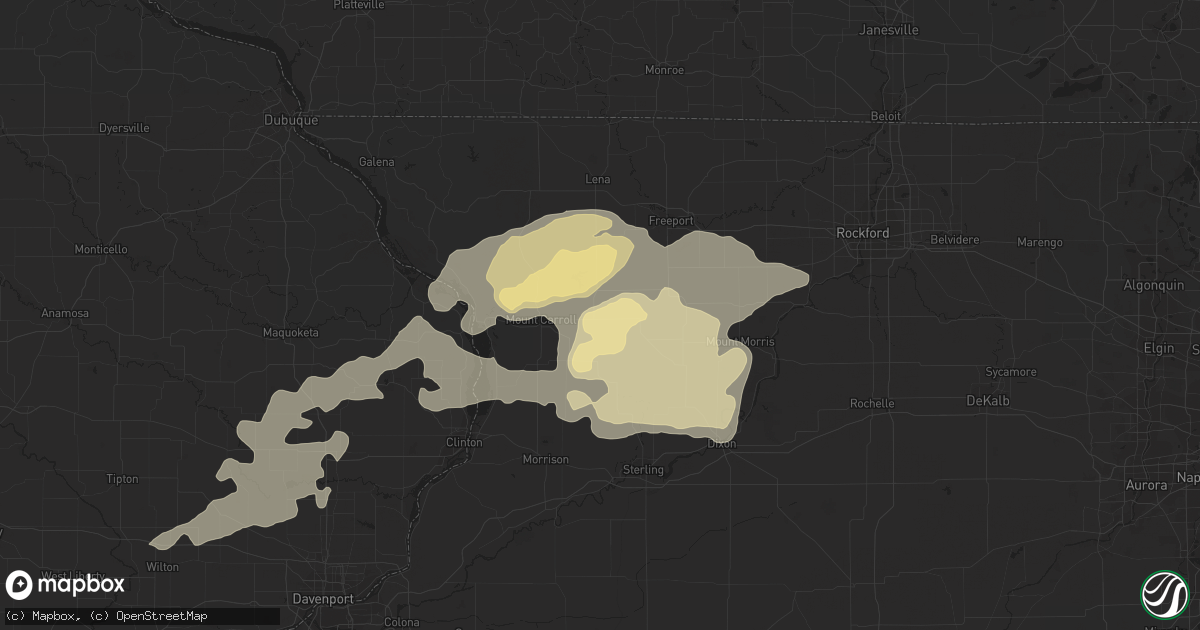 Hail map in Lanark, IL on May 13, 2018