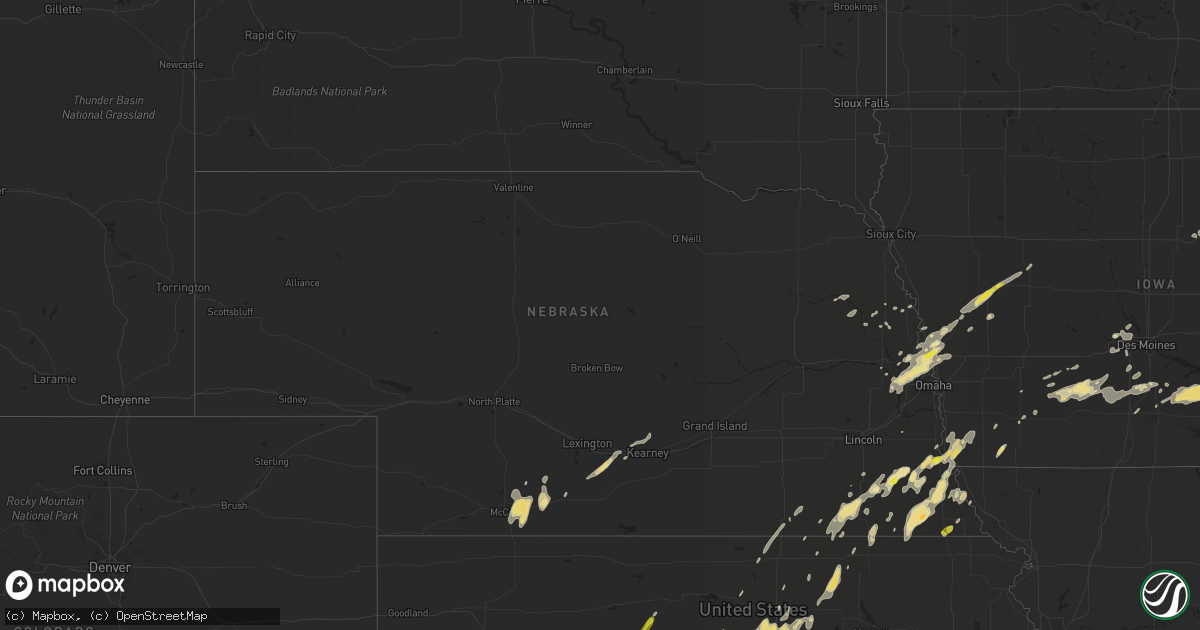 Hail map in Nebraska on May 13, 2018