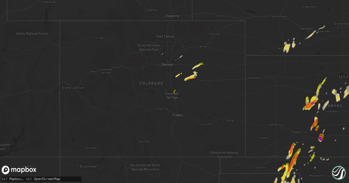 Hail map on May 13, 2018