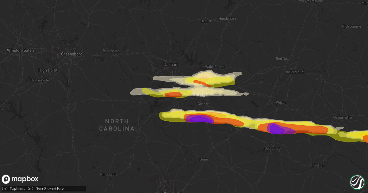 Hail map in Cary, NC on May 13, 2019