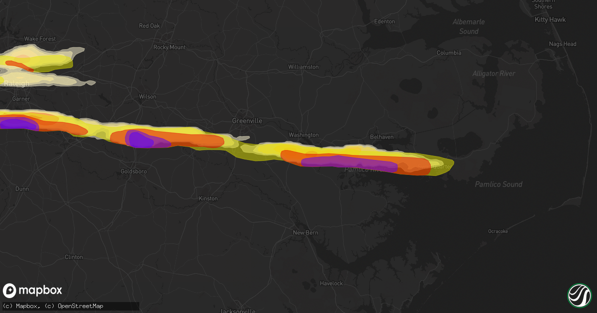 Hail map in Chocowinity, NC on May 13, 2019