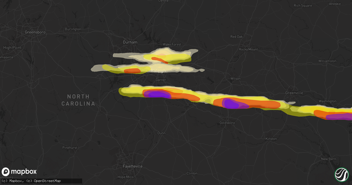Hail map in Clayton, NC on May 13, 2019