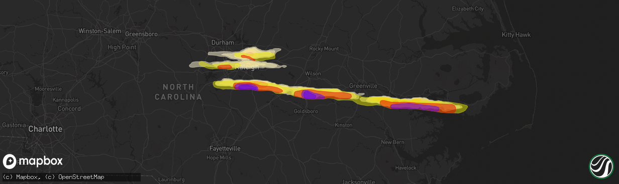 Hail map in Fremont, NC on May 13, 2019