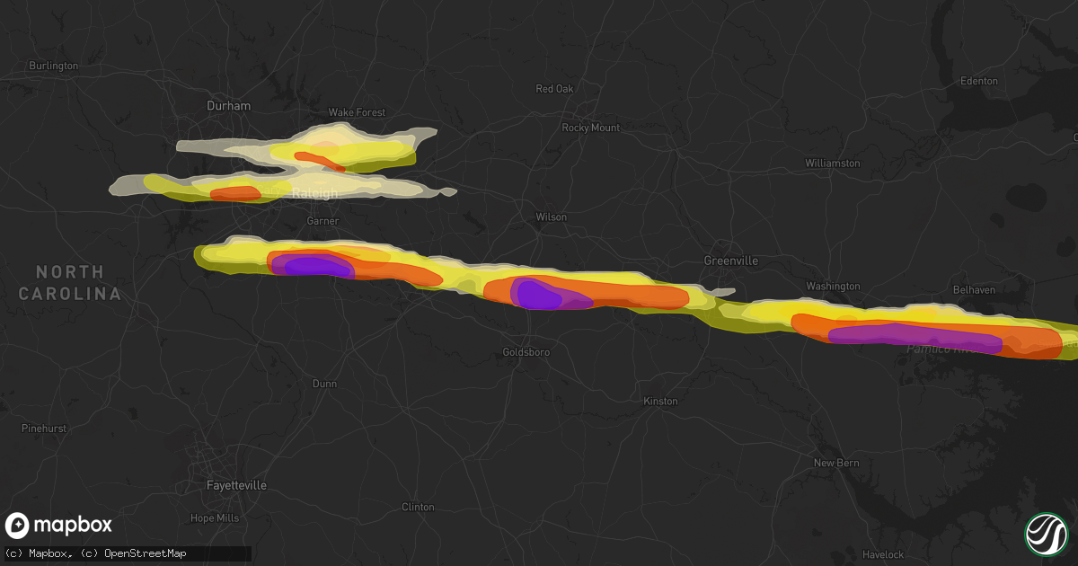 Hail map in Fremont, NC on May 13, 2019