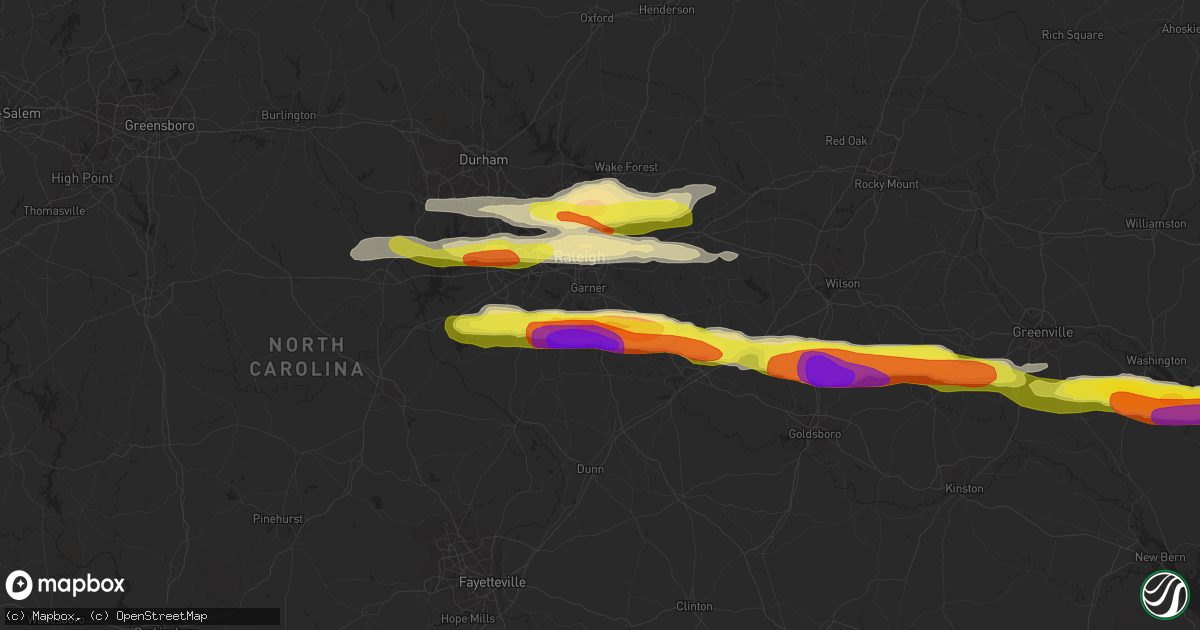 Hail map in Garner, NC on May 13, 2019