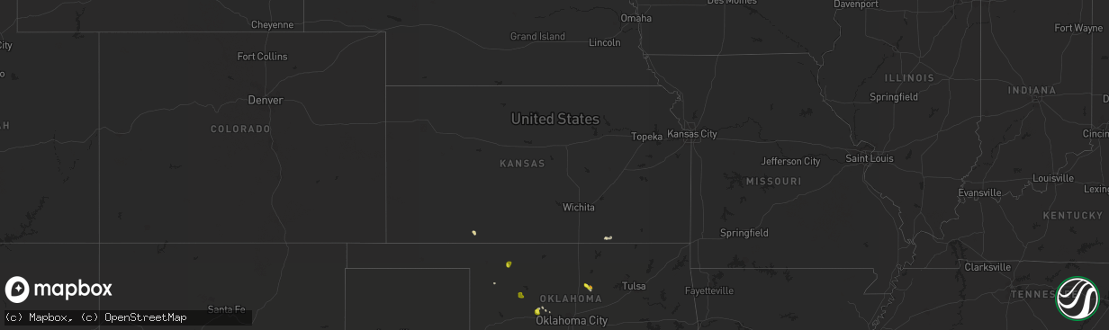 Hail map in Kansas on May 13, 2019